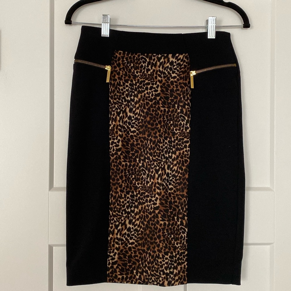 Michael Kors Leopard Print Skirt